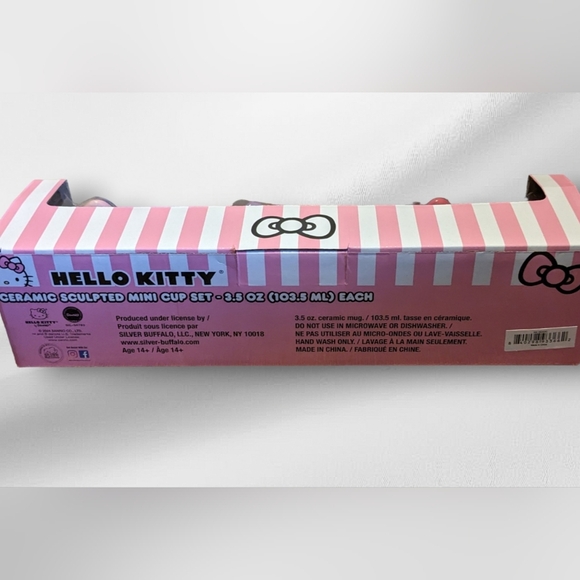 NEW Hello Kitty Ceramic Sculpted Mini Cup Set - Picture 6 of 6